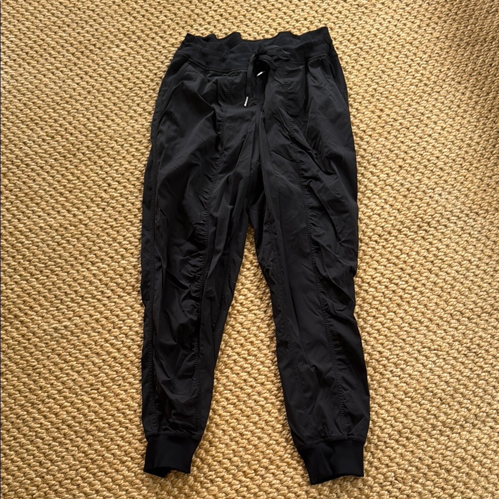 Lululemon Athletica Black Track Pants with Elastic Cuffs
